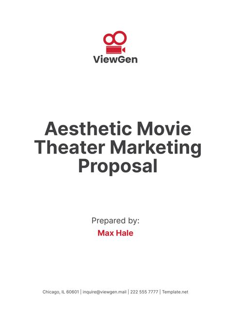 Free Aesthetic Movie Theater Marketing Proposal Template to Edit Online