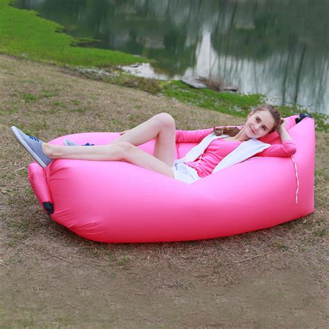 Fast Inflatable Hiking Air Sleeping Bag Camping Bed Beach Hangout Lay