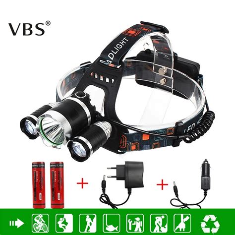 3 LED Headlight High Lumens Cree XM L T6 Head Lamp High Power LED ...