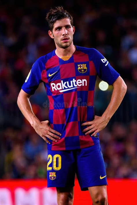 Sergi Roberto Plays At The La Liga Match Between Fc Barcelona And