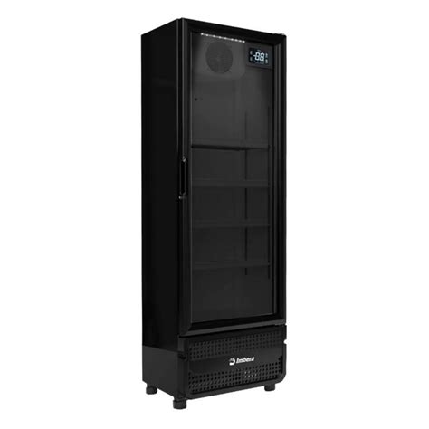 Freezer Vertical Expositor De Bebidas Porta De Vidro 410l Cor Preto