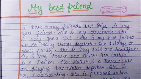 Write An Essay On My Best Friend Essay On My Best Friend Paragraph