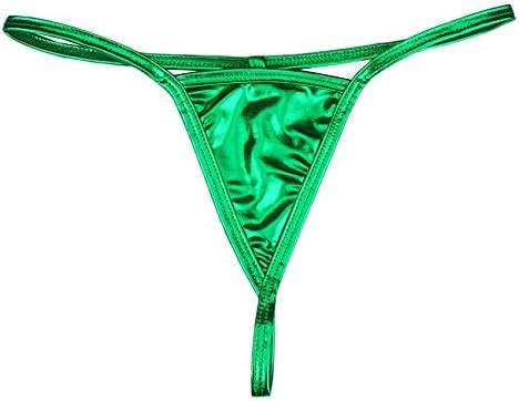 ZHY Frauen sexy Micro Mini Tanga Metallic Bikini Micro G String Unterwäsche Shorts Lady Sexy