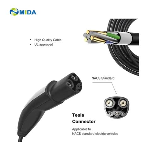 Tesla Ev Charging Cable Nacs Plug A Tesla Plug Nacs Plug And Tesla