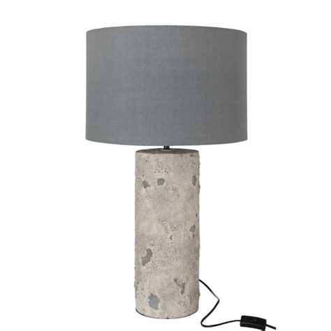 Lampe Avec Abat Jour En C Ramique Gris X X Cm