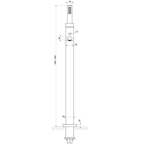 Gessi 24964 031 OVALE Piantana Esterno Vasca Con Doccetta Finitura