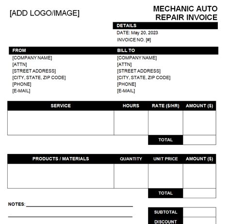 15+ FREE Auto Repair Invoice Templates [WORD & EXCEL]
