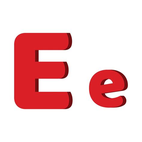 English Letter E For Kids 3d Lettercapital Esmall E 22600816 Vector