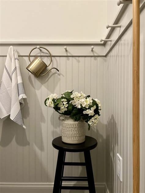 DIY Peg Rail In The Greystone Laundry Mudroom FOXY OXIE Laundry