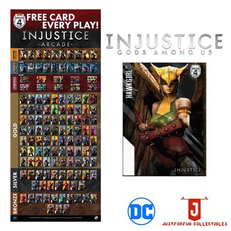 Injustice Arcade Cards Hawkgirl Gold 72 130 Series 4 Shopee