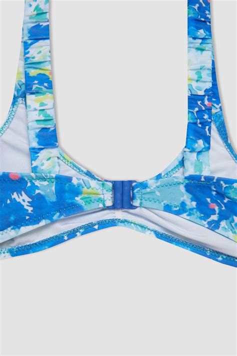 Blue GIRLS TEENS Girl Patterned 2 Piece Bikini Set 3102441 DeFacto