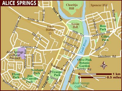 alice springs australia tourist map alice springs australia mappery