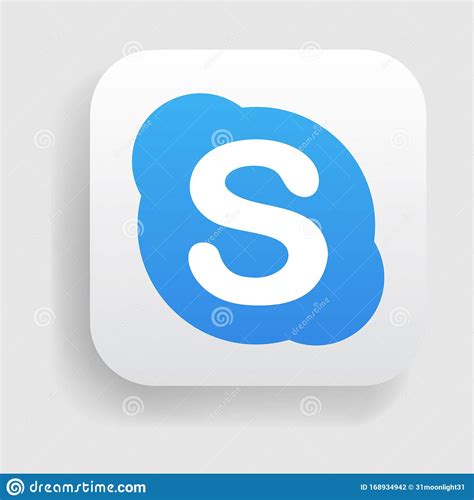 Icono Del Logotipo De Skype Fotograf A Editorial Ilustraci N De Carta