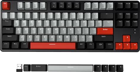 Ajazz Ak Tkl Wired Mechanical Keyboard Hot Swappable Red Switch Gasket Mount Gaming