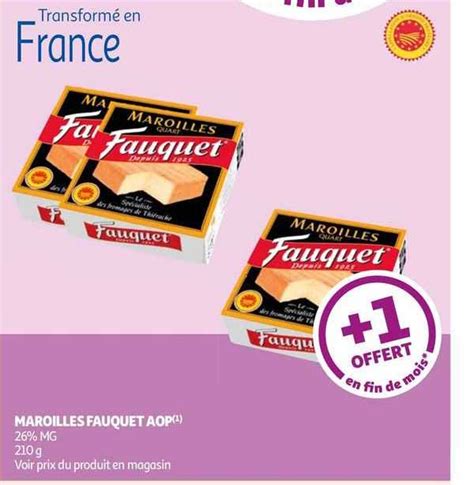 Promo Maroilles Fauquet Aop Chez Auchan Icatalogue Fr