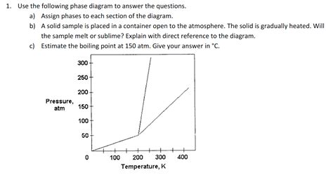 Solved 1. Use the following phase diagram to answer the | Chegg.com