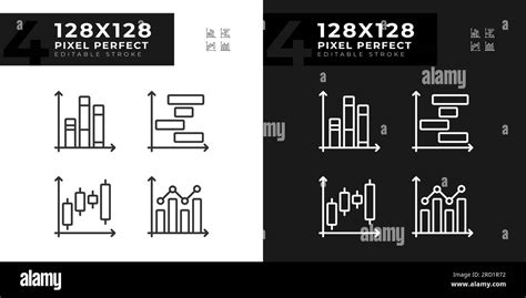 Stock Market Linear Icons Set For Dark Light Mode Stock Vector Image