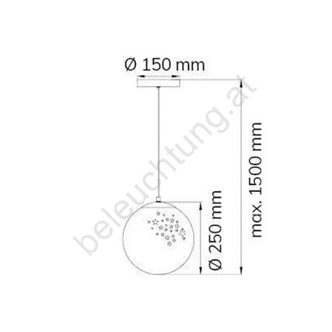 Wofi 11547 LED Hängeleuchte an Schnur POINT LED 11W 230V d 25 cm