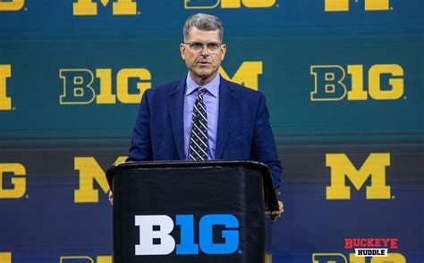 Big Ten Suspends Jim Harbaugh Buckeye Huddle