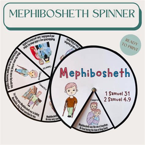 Mephibosheth Spinner Wheel Mephibosheth Craft Sunday School Craft Bible