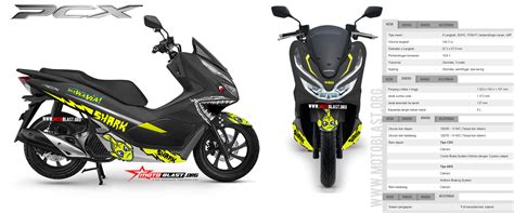 Modifikasi Striping Honda Pcx 150 Livery Shark Motoblast