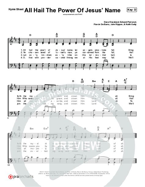 All Hail The Power Of Jesus Name Live Hymn Sheet Keith Kristyn