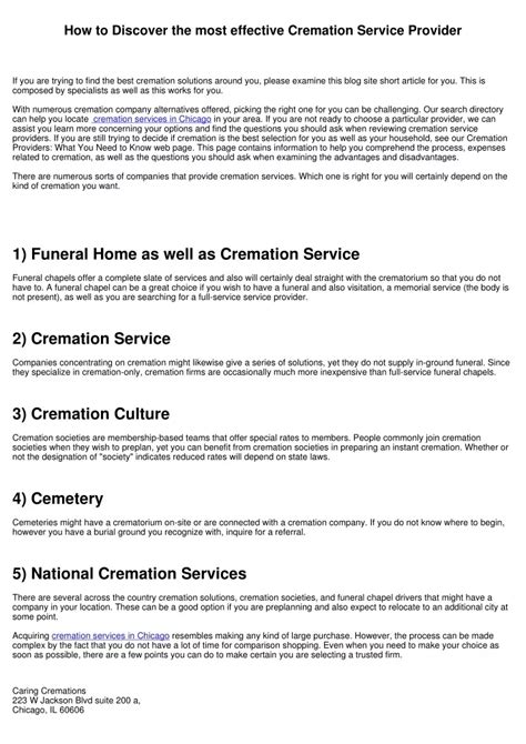 Ppt How To Locate The Best Cremation Service Provider Powerpoint