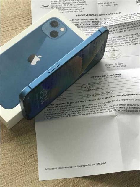 Vand IPhone 13 5G 128gb Midnight Blue Fullbox Neverlock Constanta