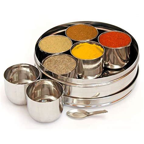 Buy Stainless Steel Masala Dabba Spice Box Spice Containers Masala