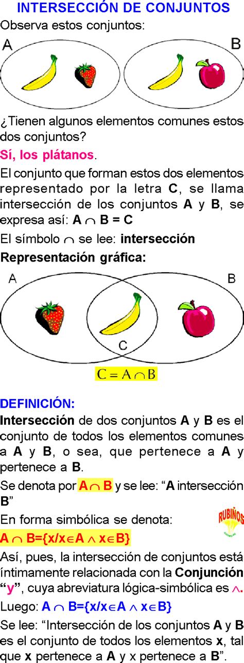 INTERSECCIÓN DE CONJUNTOS EJEMPLOS Y EJERCICIOS RESUELTOS PDF