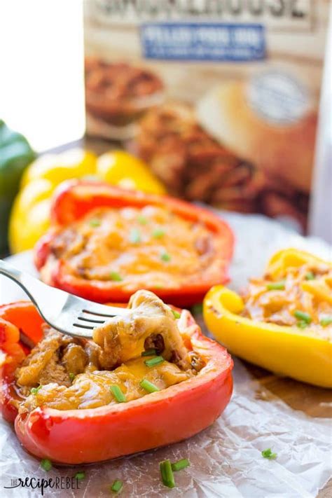 Grilled Pulled Pork Stuffed Peppers The Recipe Rebel