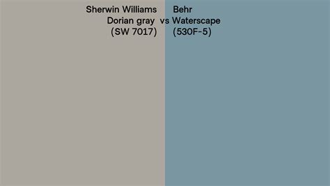 Sherwin Williams Dorian Gray Sw Vs Behr Waterscape F Side