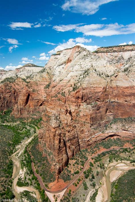 Looking at Observation Point from the top of Angel's Landing - Zion ...