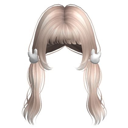 Platinum Blonde Fluffy Low Pigtails Bunny Clips S Code Price RblxTrade