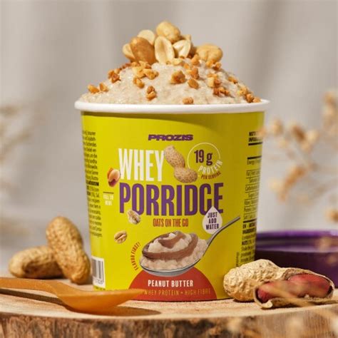 Oats On The Go Whey Porridge 60 G Peanut Butter Breakfast Between