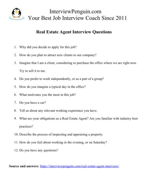 Top 10 Real Estate Agent Interview Questions And Answers