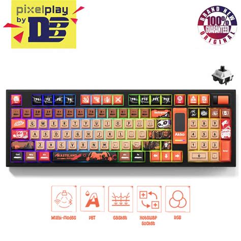Akko B Wasteland Survival Multi Mode Rgb Hot Swappable Mechanical Keyboard With Lcd