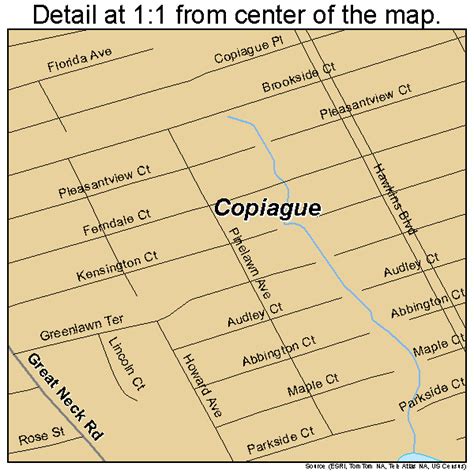 Copiague New York Street Map 3618146