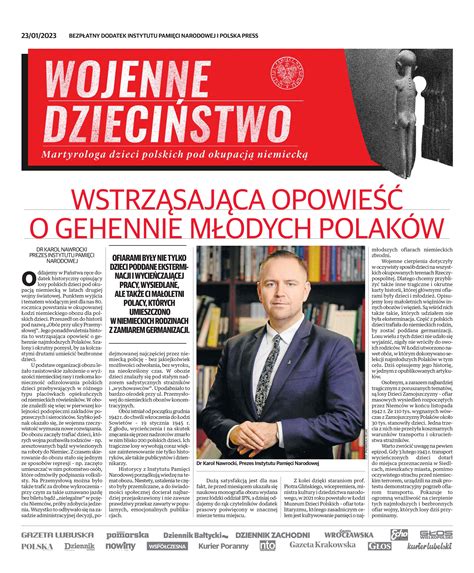 Ogólnopolski dodatek prasowy IPN WOJENNE DZIECIŃSTWO Martyrologia