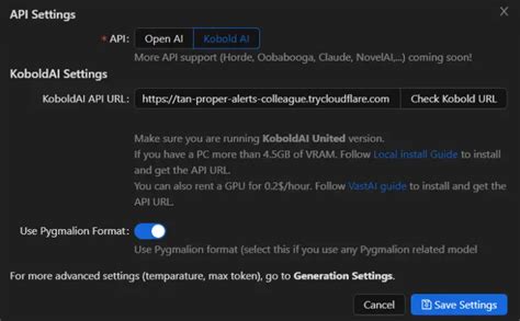 How To Use Koboldai Api On Venus AI AIToolMall