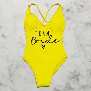 Sexy Padded One Piece Swimsuit Women Team Bride Swimwear Bikini Summer Bathing Suit Plus Size