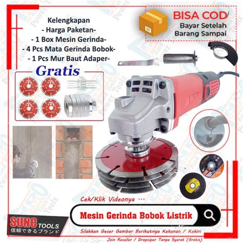 Jual Mesin Gerinda Tangan Gurinda Grinda Angle Grinder SUNC Slongsong