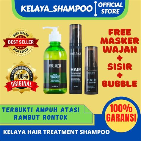 Jual 1 Paket Kelaya Hair Treatment Shampoo Sampo Kelaya Shampo Hair