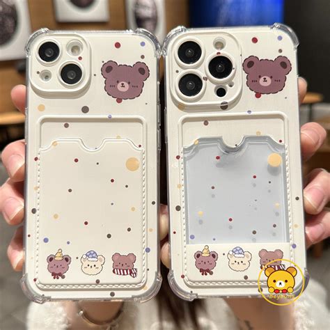 Capa De Telefone Carteira De Urso Fofo Para Infinix Hot 50 40 50i 40i 30i Note 40 Pro Plus 30