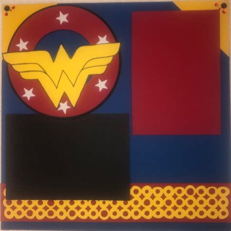 Wonder Woman Scrapbook Layout Etsy