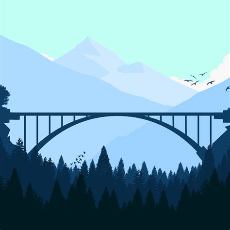 X Bridge In Forest Minimalist K Ipad Air Hd K Wallpapers