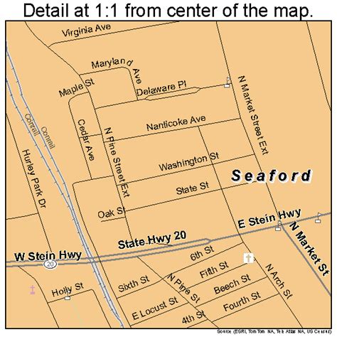 Seaford Delaware Street Map 1064320