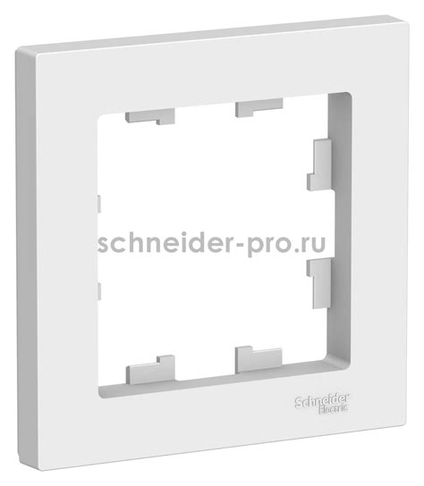 Рамка одинарная Schneider Electric Atlasdesign, белый, ATN000101 купить ...