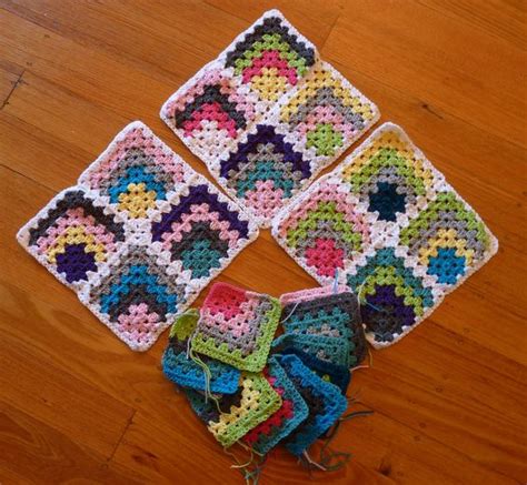 Mitred Granny Square Pattern Weave Crochet