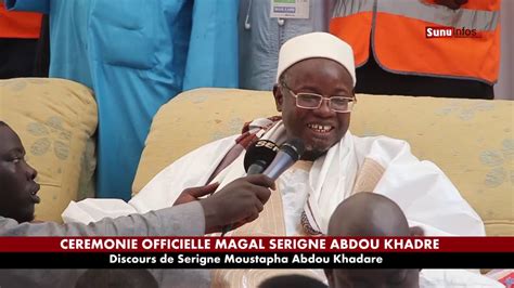 C R Monie Officielle Magal Serigne Abdou Khadre Discours De Serigne